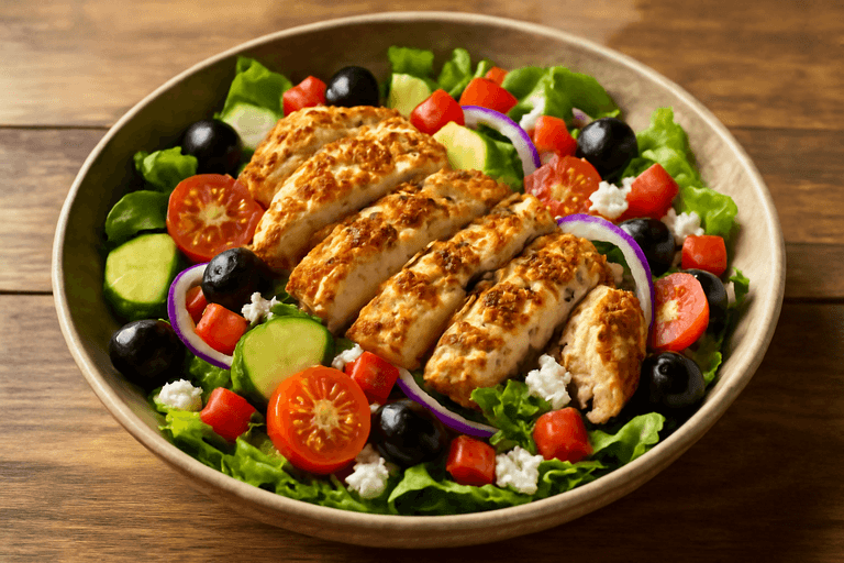 Salade de poulet légère à la méditerranéenne