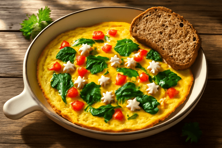 Omletă clasică energizantă cu legume și brânză