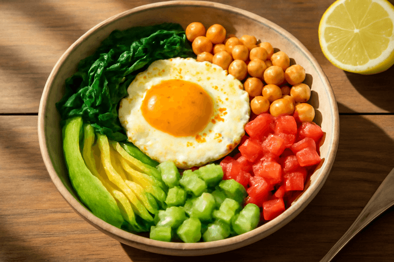 Hearty Veggie & Egg Breakfast Bowl