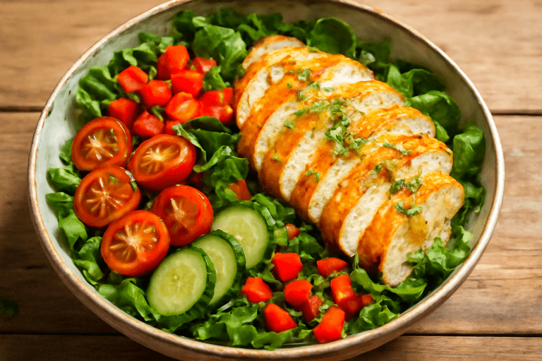 Light Lemon Herb Chicken Salad Bowl