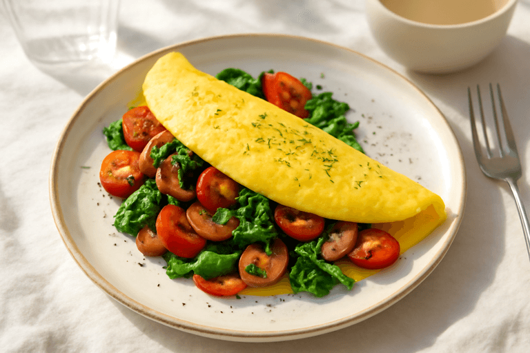 Omelette Énergisante aux Légumes de Saison