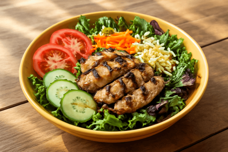 Ensalada Clásica de Pollo con Vinagreta Ligera