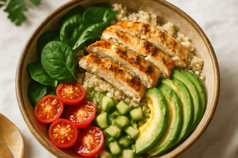 Energie Boost Kippen Quinoa Bowl