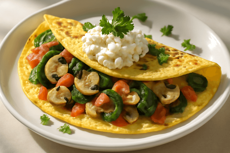 Proteinreiches Frühstücks-Omelett mit Gemüse