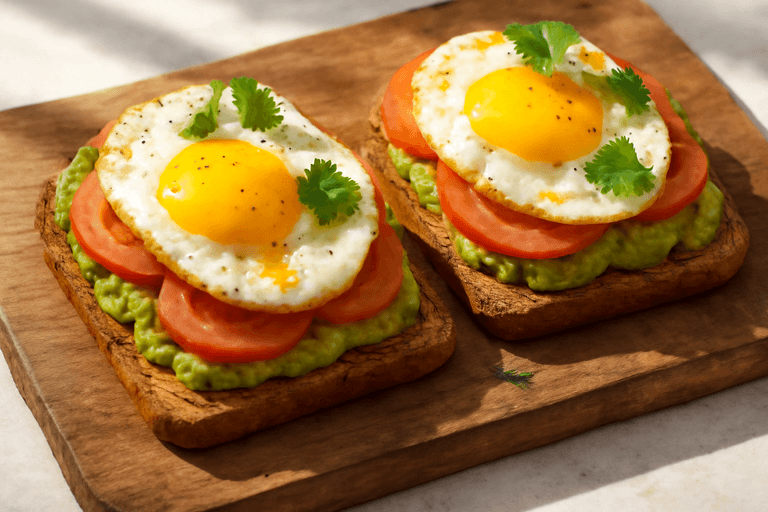 Tostadas Energéticas de Aguacate y Huevo