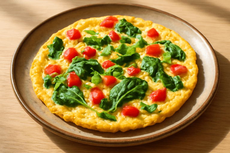 Omletă clasică cu legume proaspete