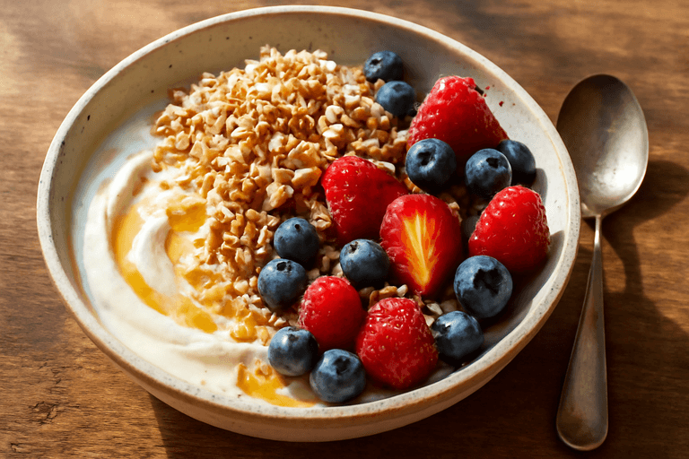 Energieboost Ontbijtkom met Griekse Yoghurt en Bessen