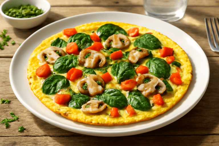 Omletă clasică cu legume proaspete