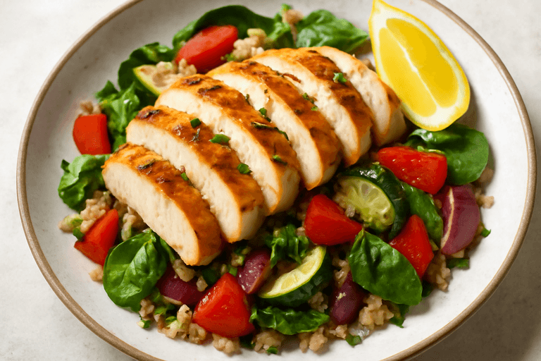 Gegrilde Kipfilet met Geroosterde Groenten & Quinoa