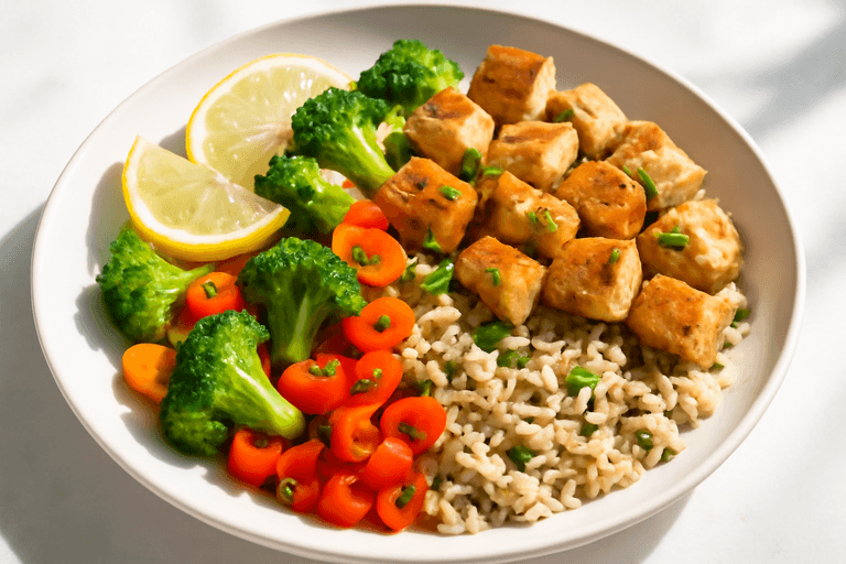 Leichter Hähnchen-Gemüse-Bowl