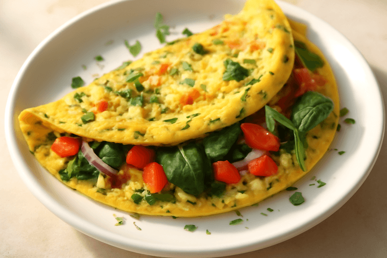 Omelette légère aux légumes méditerranéens