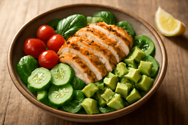 Ensalada de Pollo Clásica Alta en Proteína