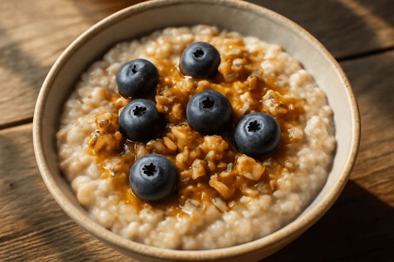 Proteinrik Havregröt med Bär och Nötter