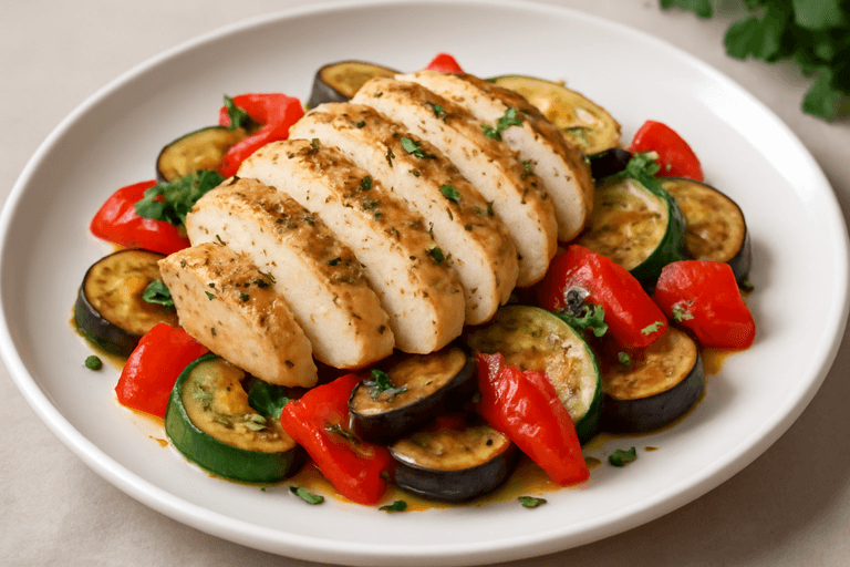 Pollo alla Griglia con Verdure Mediterranee