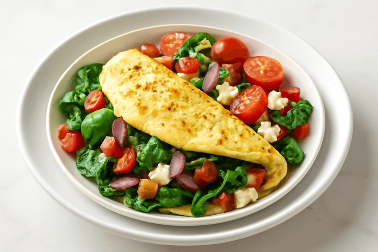 Proteinreiche Gemüse-Omelett-Schale