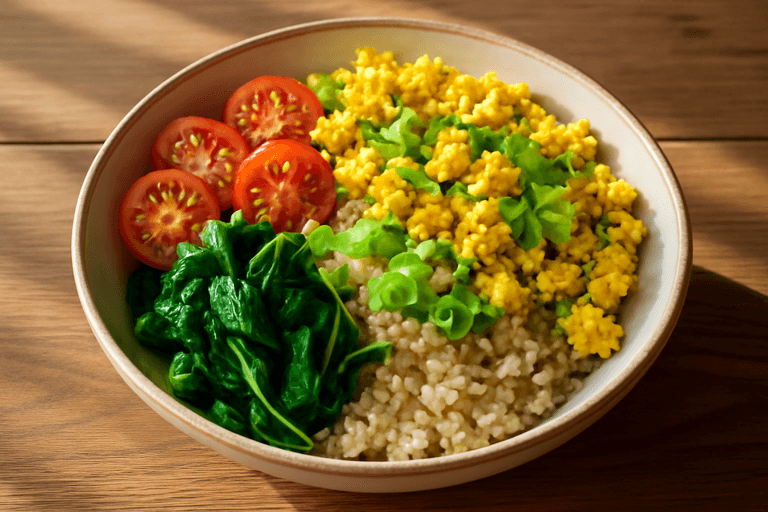 Proteinreiches Veganes Frühstücks-Bowl