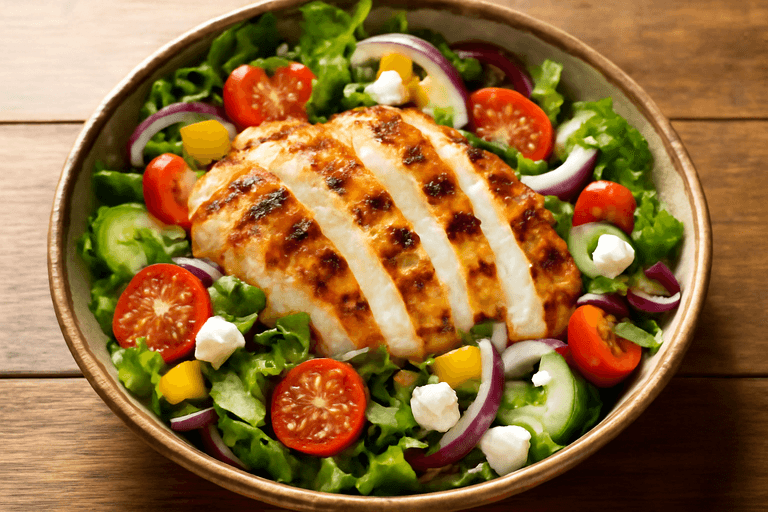 Salată clasică de pui cu legume proaspete