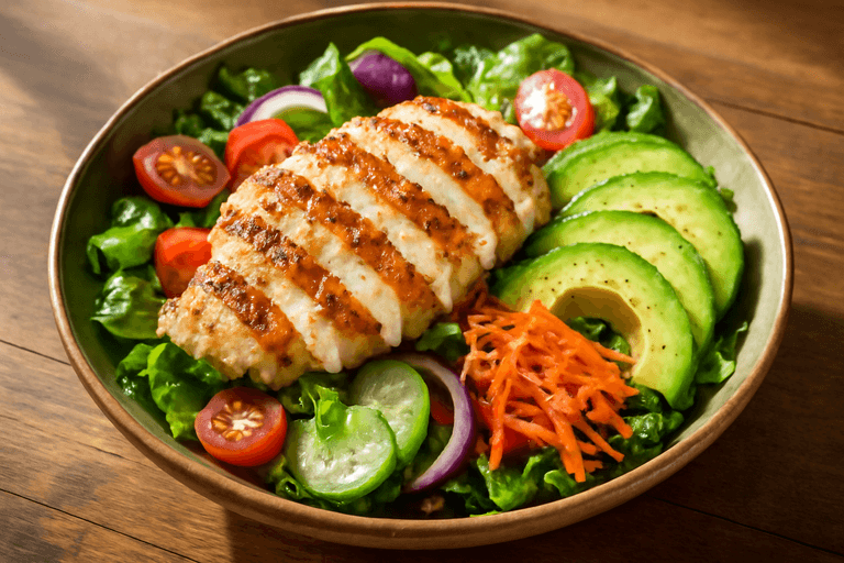 Ensalada de Pollo Clásica y Proteica