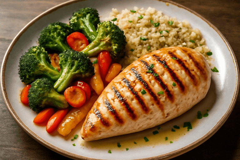 Gegrilde Kip met Geroosterde Groenten en Quinoa