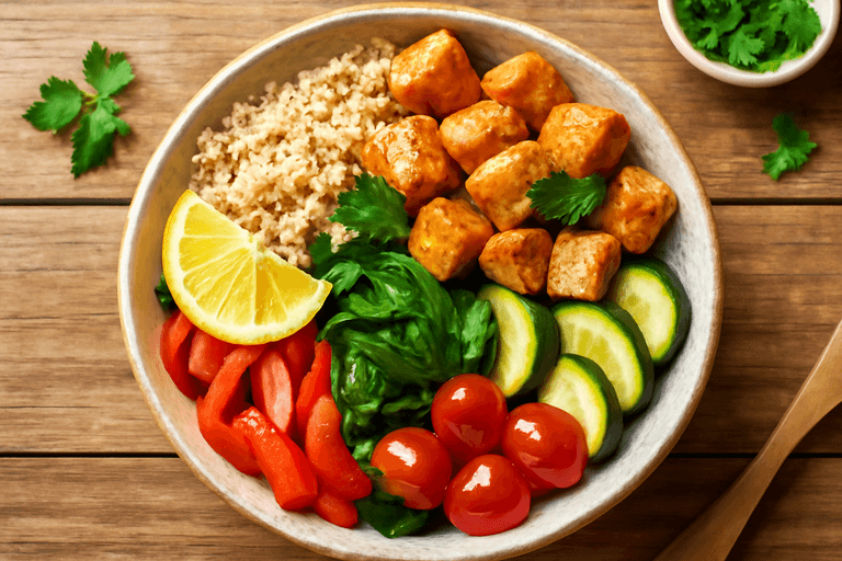 Kleurrijke Kippen-Groenteschotel met Quinoa
