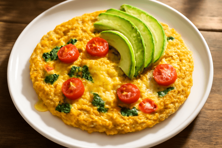 Power Ontbijt Omelet met Havermout en Avocado