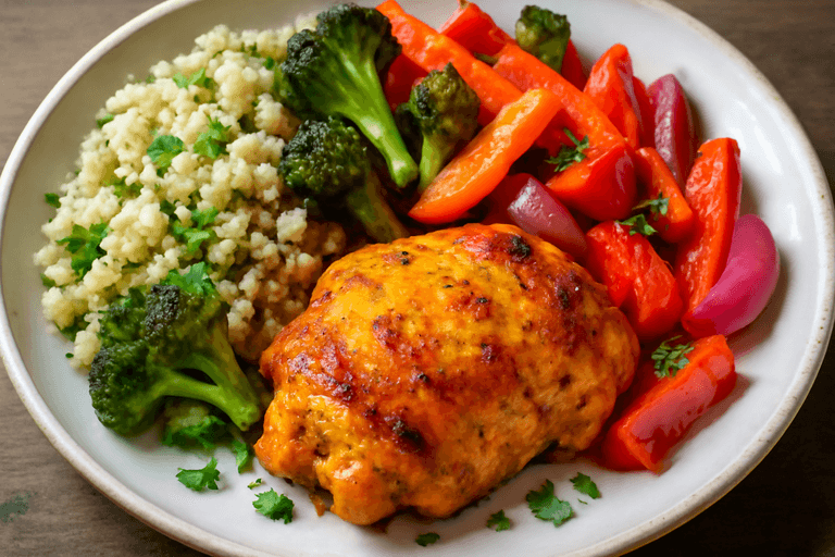 Gegrilde Kippendij met Geroosterde Groenten en Quinoa