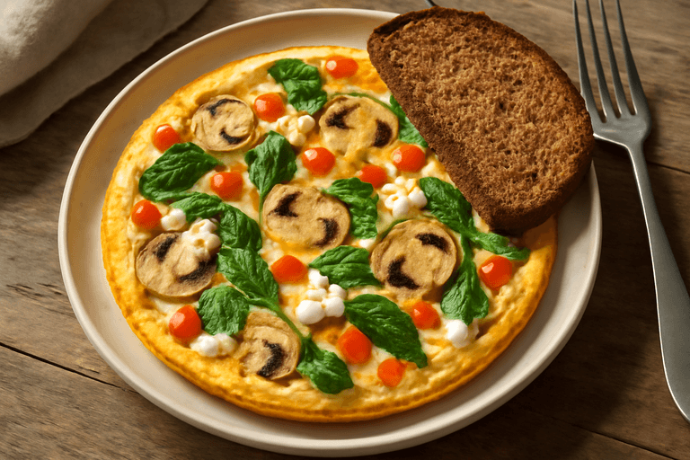 Omletă proteică cu legume la cuptor