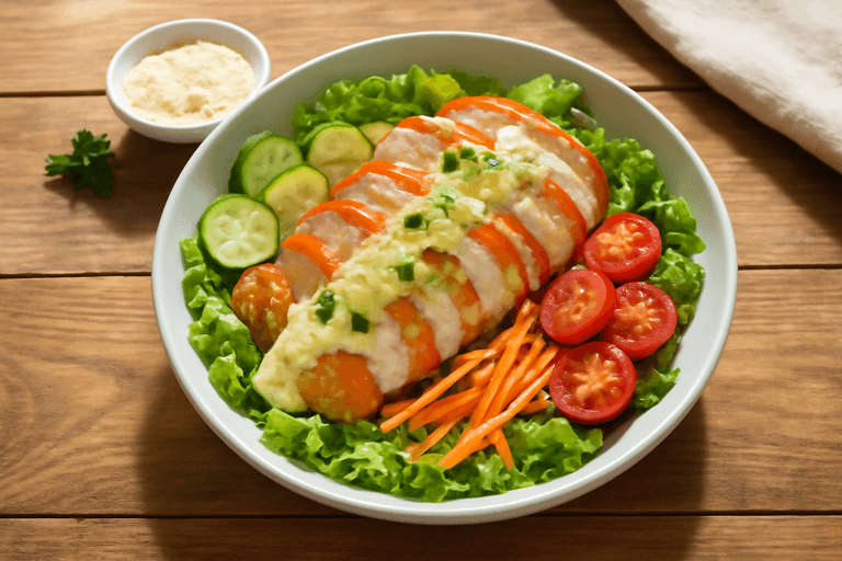 Leichter Hähnchen-Gemüse-Bowl