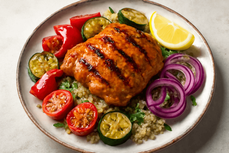 Gegrilde Kippendij Met Geroosterde Groenten & Quinoa