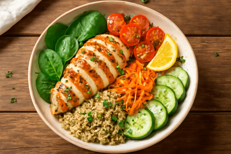 Ensalada Clásica de Pollo a la Parrilla con Quinoa