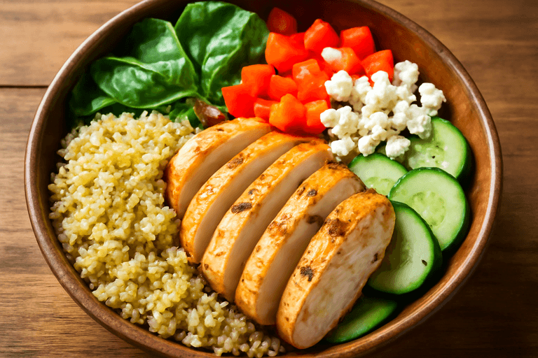 Energie Boost Lunchbowl met Gegrilde Kip & Quinoa