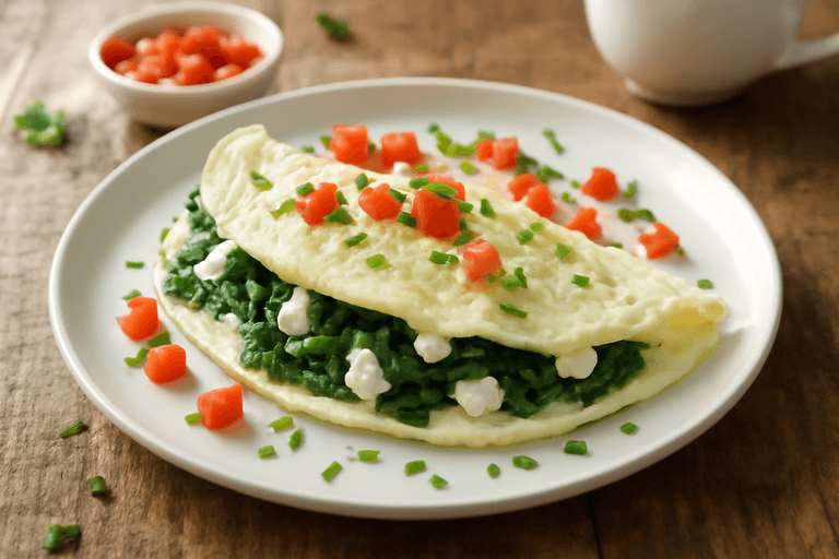 Motivating Spinach & Feta Egg White Omelette