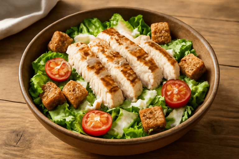 Ensalada César Clásica con Pollo a la Parrilla Ligera