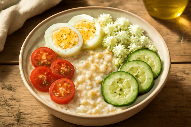 Proteinli Sebzeli Yulaf Kasesi