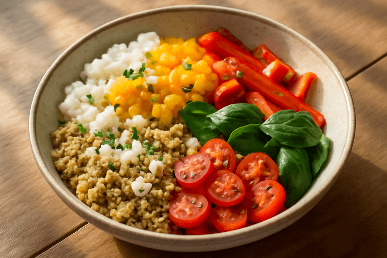 Hearty Veggie & Egg White Breakfast Bowl