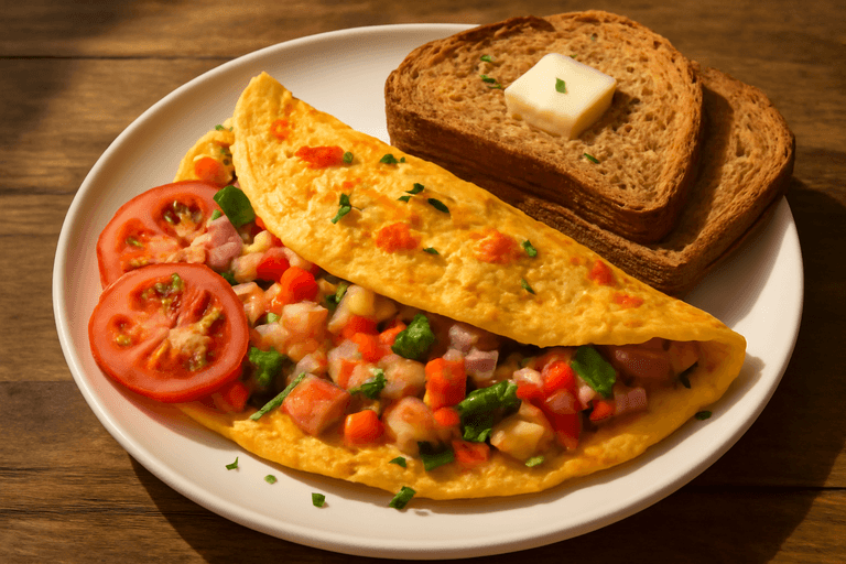 Klassisches Protein-Frühstücks-Omelette
