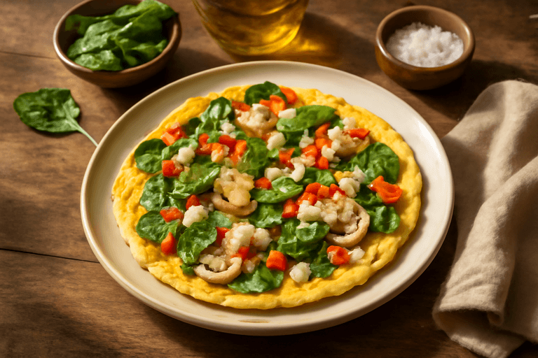 Herzhafter Gemüse-Omelett-Start