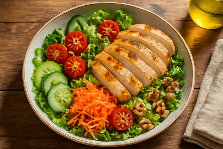 Ensalada de Pollo Clásica Alta en Proteína