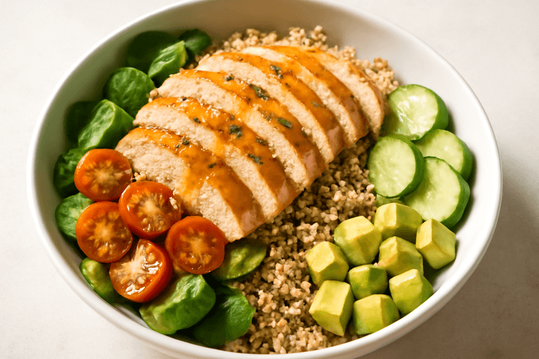 Ensalada Clásica de Pollo a la Parrilla con Quinoa