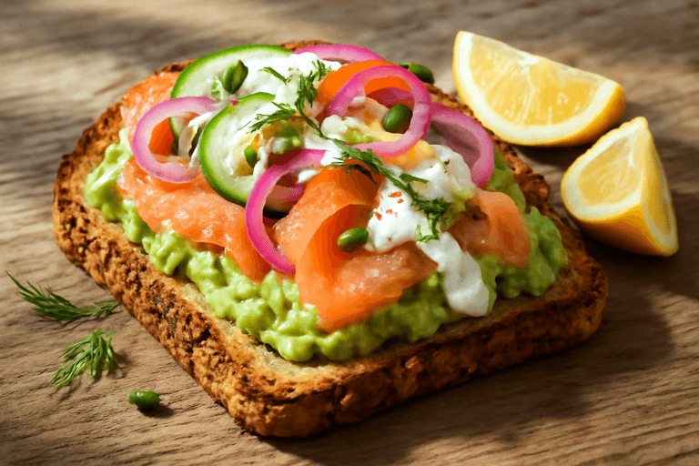 Mediterranean Smoked Salmon & Avocado Breakfast Toast