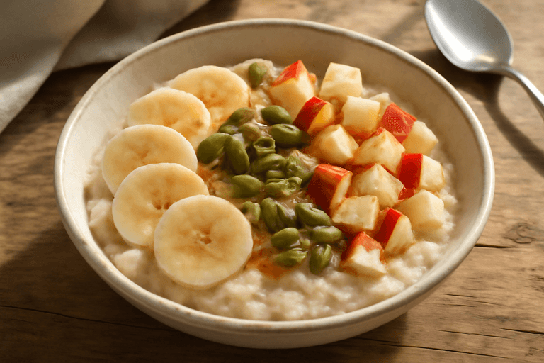 Klassisk havregröt med frukt och pumpafrön