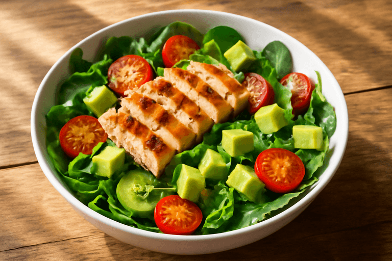 Lekka sałatka z kurczakiem, awokado i warzywami – Twoja porcja energii na lunch