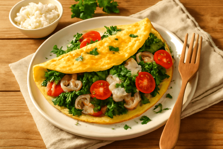 Energieboost Omelet met Groene Groenten