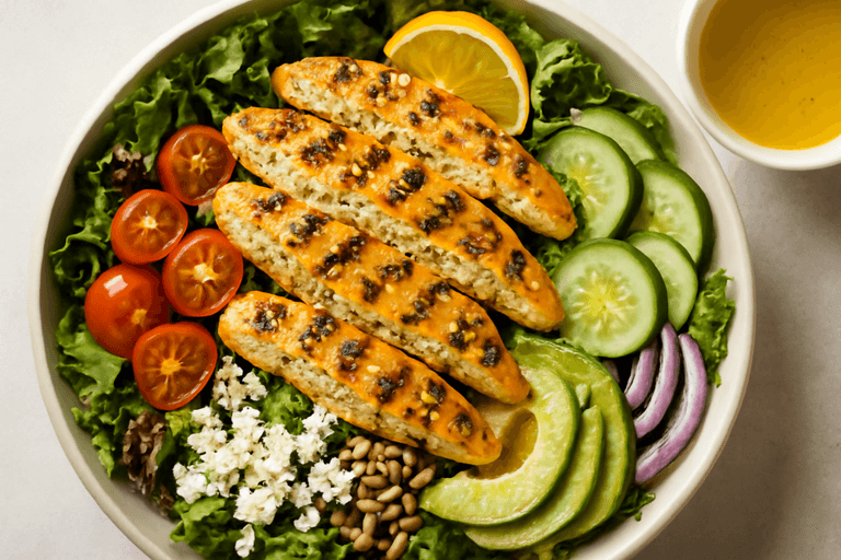 Grilled Lemon-Herb Chicken Salad Bowl