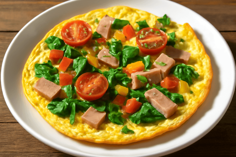 Proteinrik Frokostomelett med Grønnsaker