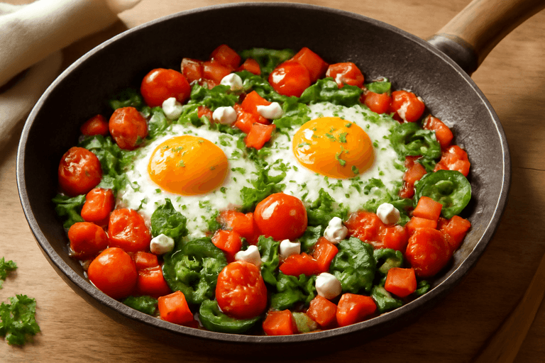 Energizing Veggie & Egg Breakfast Skillet