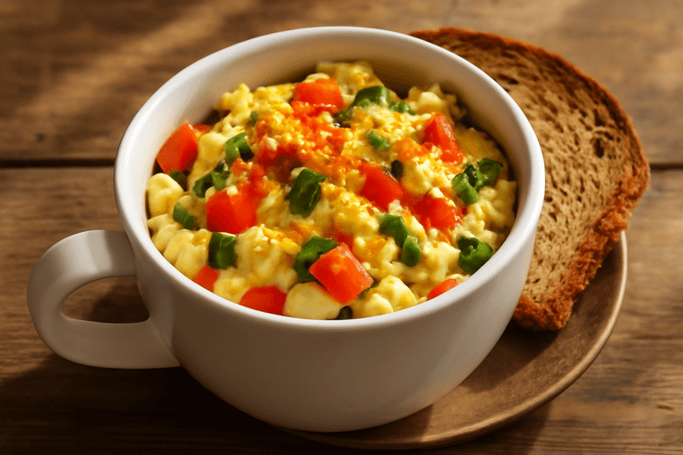 Proteinski doručak u šalici s povrćem