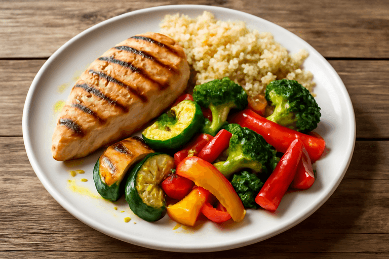 Piletina na žaru s povrćem i kvinojom