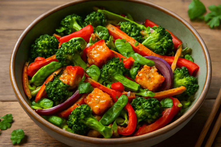 Energizing Veggie & Paneer Stir-Fry Bowl