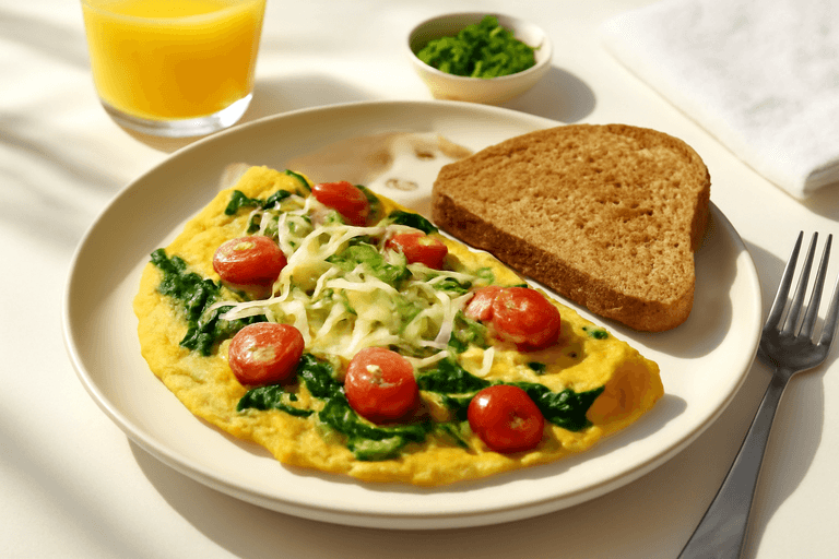 Energie Ontbijt Omelet met Volkoren Toast